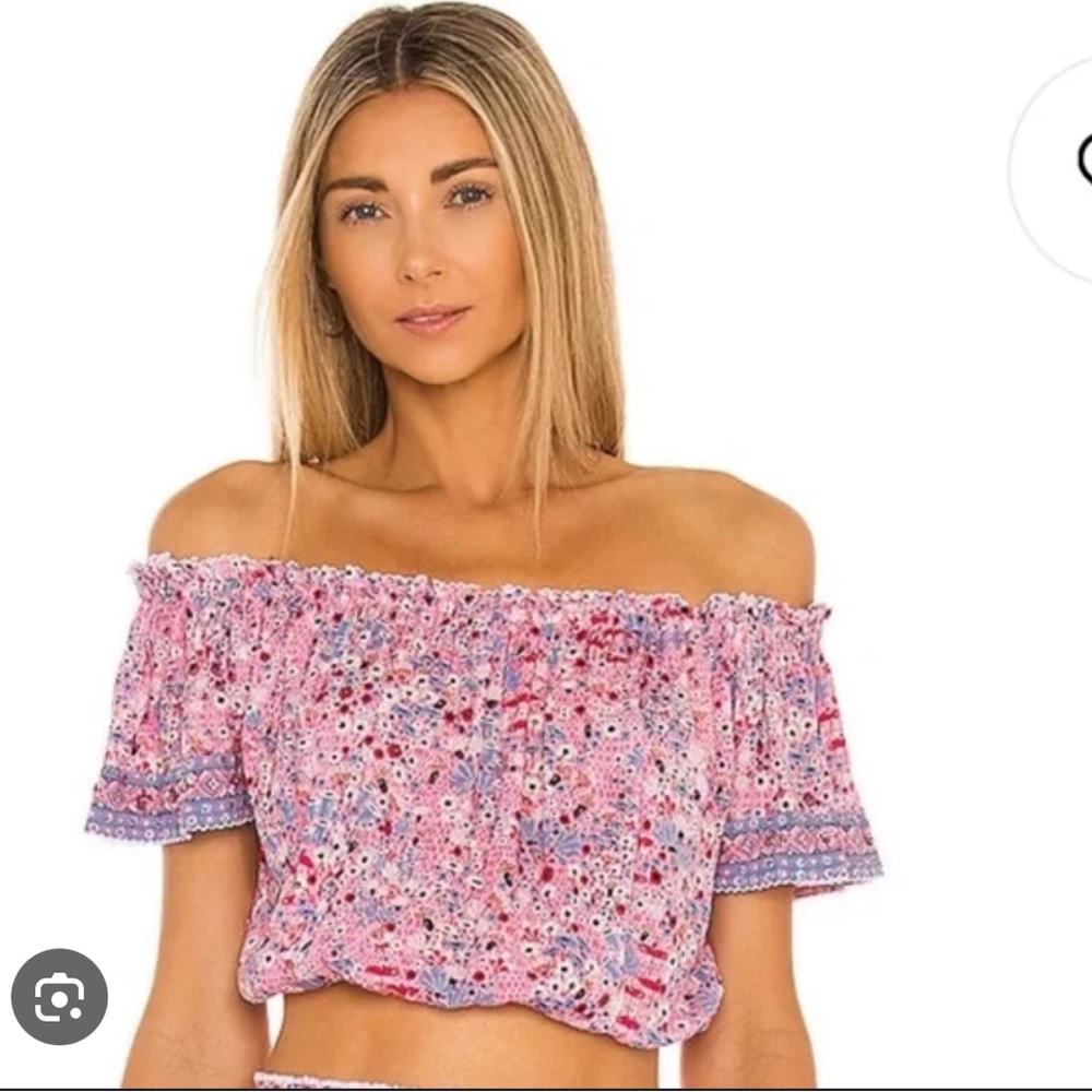 Poupette st Barth Camilla crop top pink mauve small / medium